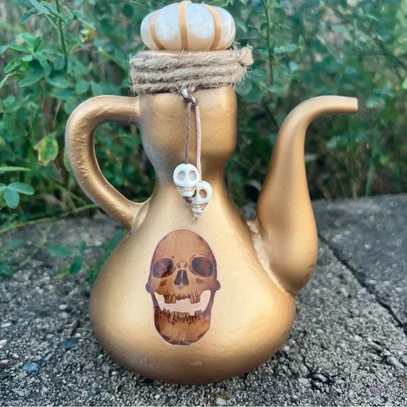 NEW Potion Spell Genie Bottle - Apothecary Skull/Skeleton Jar Halloween Home - Picture 10 of 12